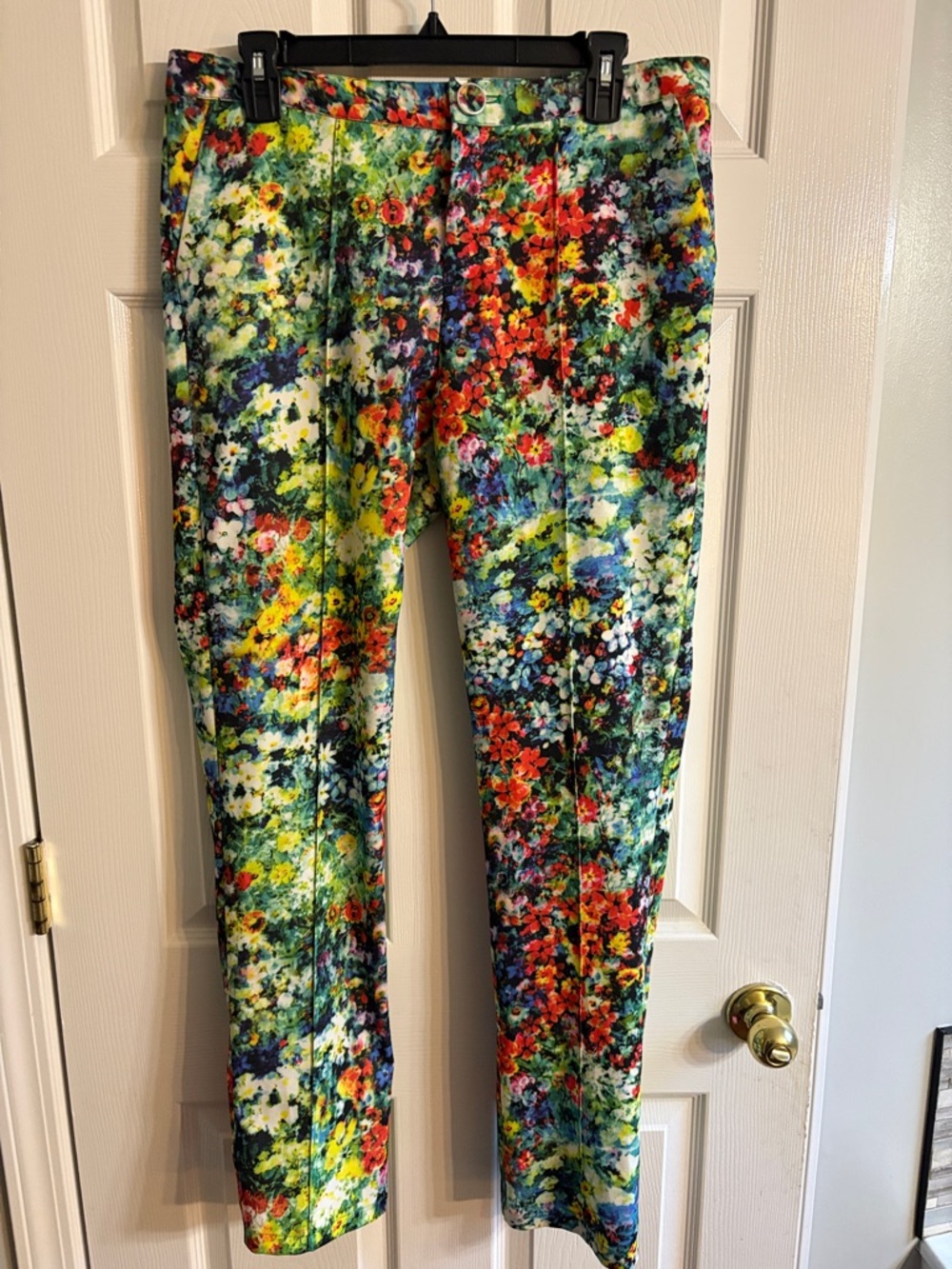 Gibson Latimer Floral Print Pants in Blue, Green, Pink, Yellow